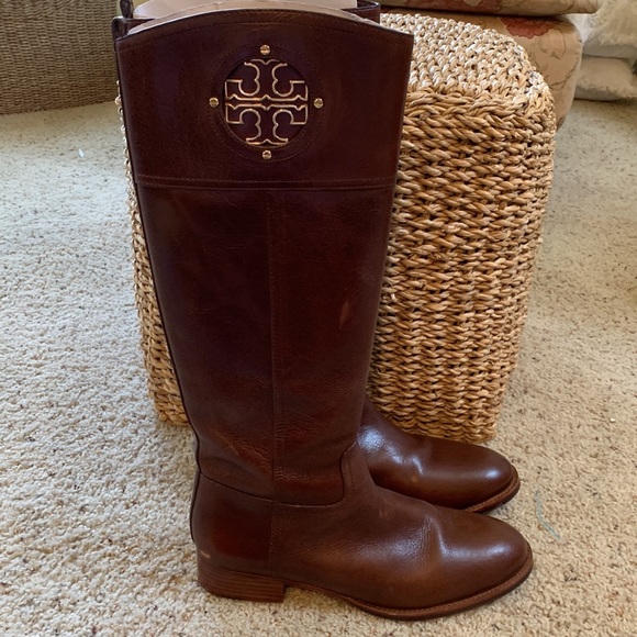 TORY BURCH brown riding boots - Picture 5 of 10